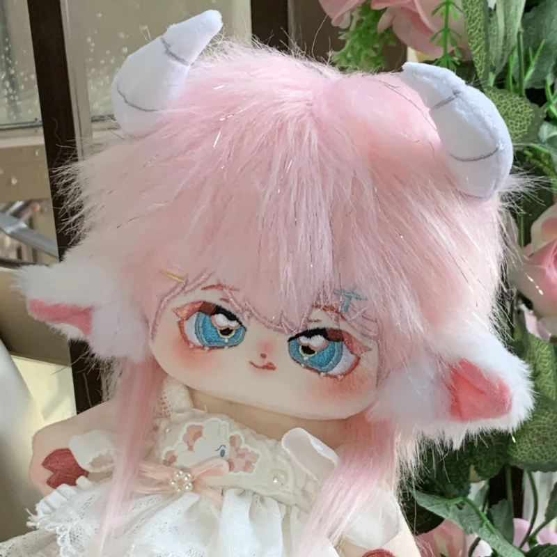 

Новый товар, Розовые кроличьи волосы, смешанные с жареными волосами, 20 см, милая кукла со скелетом Taoke с ушками животных, коллекционный подарок