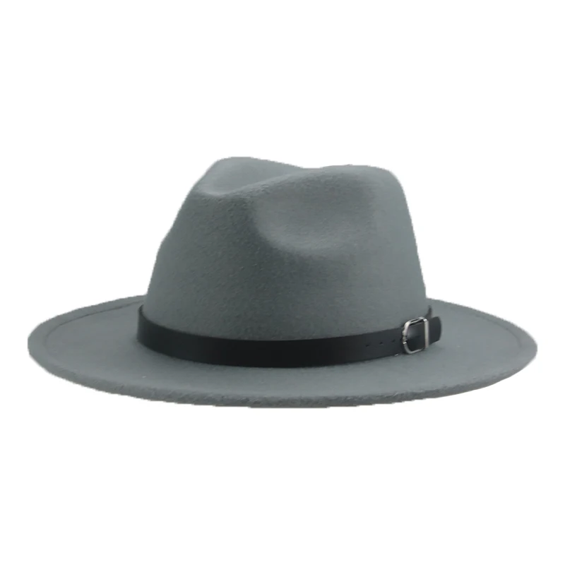 Hats for Women Fedoras Women Winter Hat Belt Felted Accessories Hat Men Wedding Decorate Women's Hat 2021 New Sombreros De Mujer brown fedora hat Fedoras