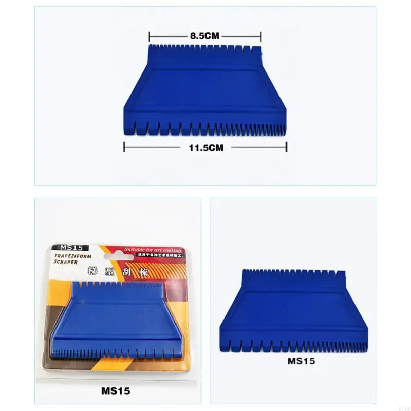 652F Diatom Mud Art Paint Scraper Rubber Tooth Mouth Scraper Scale Pattern Tooth Comb Tool