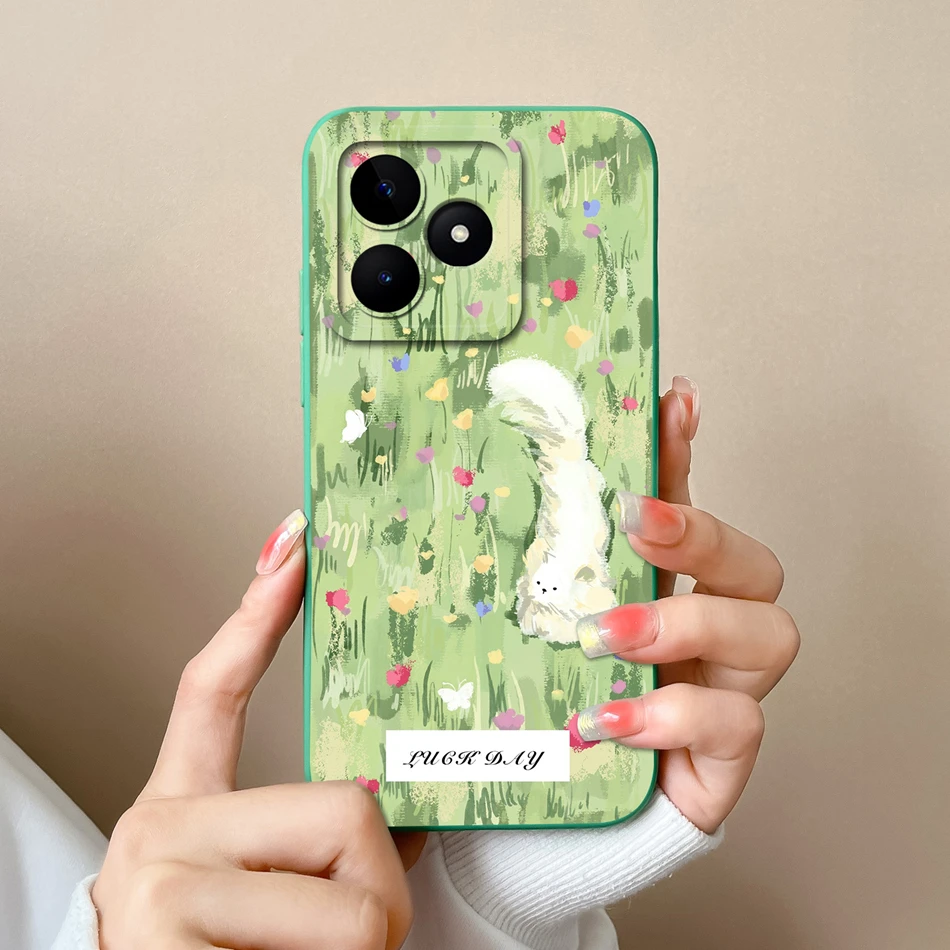 Cute Cat Soft Liquid Silicone Bumper Back Cover - Full Protection Phone Case