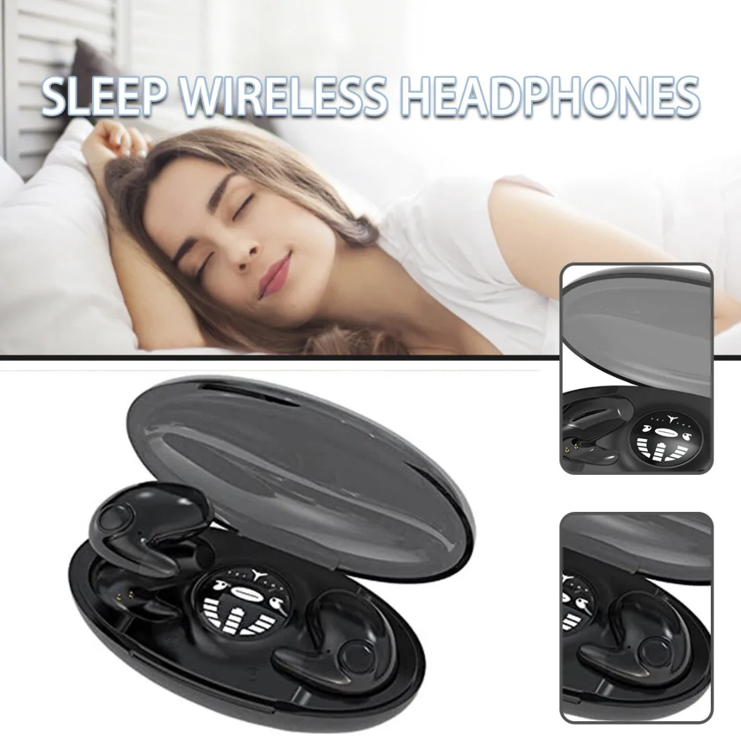 

New Invisible Sleep Wireless Earphone bluetooth-compatible Headphone Noise Cancelling Invisible Design Ergonomic Desig