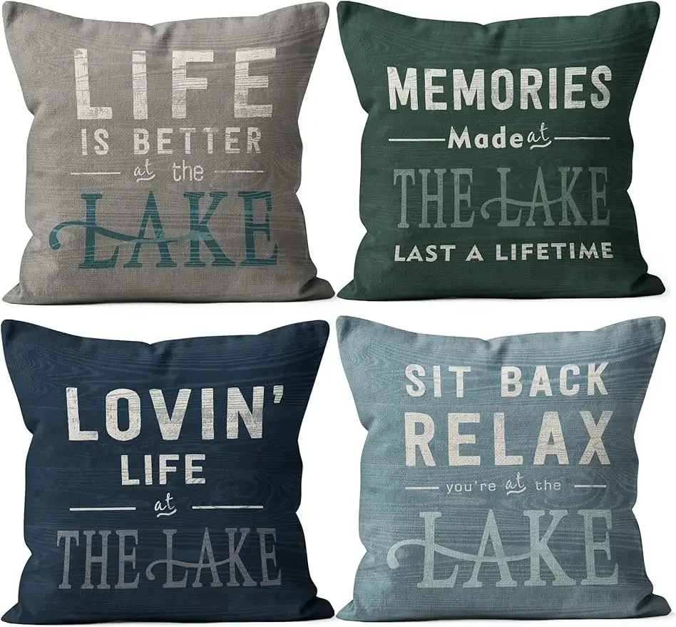 

Lake theme cushion cover home décor, sofa bed pillowcase decoration pillowcases 50x50 Autumn pillowcase