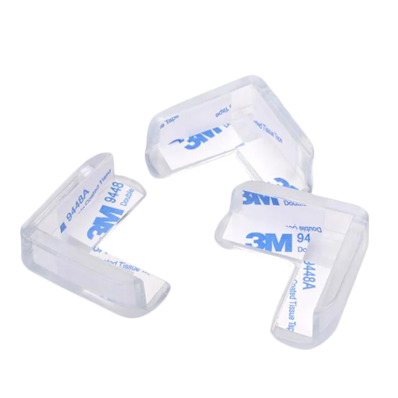 Silicone Table Corner Protector 4Pcs Child Baby Safety Transparent Protector Table Corner Protection Cover Anticollision Edge Corner Guards