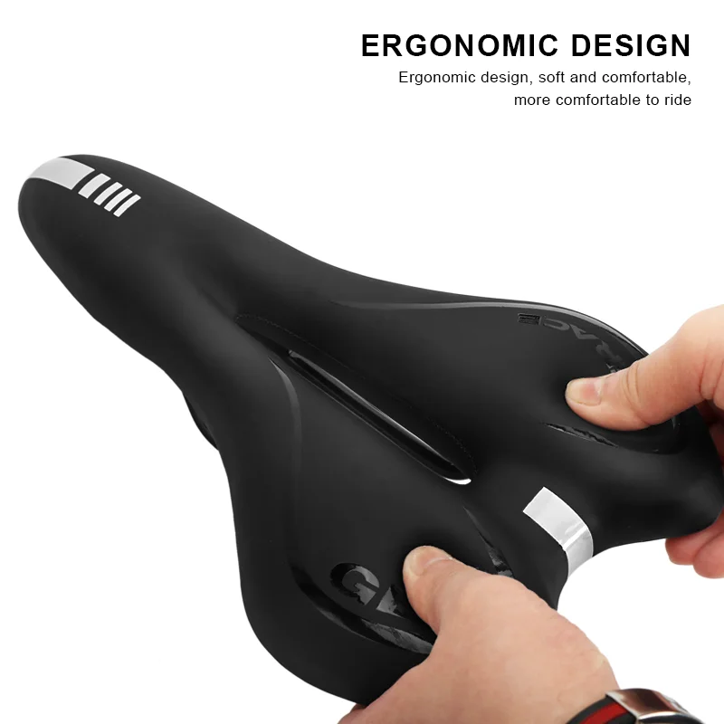 Silicone Cushion PU Leather Shockproof Gel Bicycle Saddle