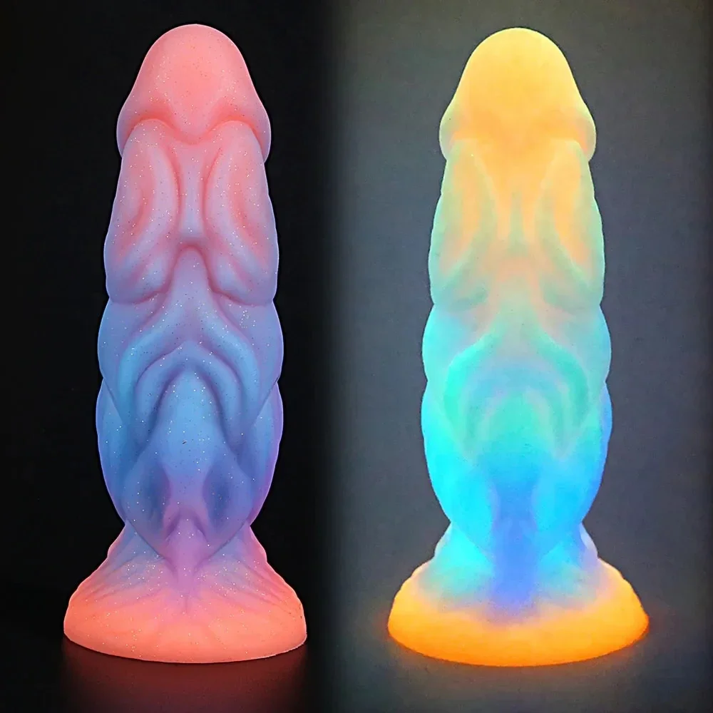 

9 inch Luminous Dildos Huge Penis Dick Silicone Glowing Monster Dildo Anal Plug Buttplug Female Masturbator Sex Toys for Women