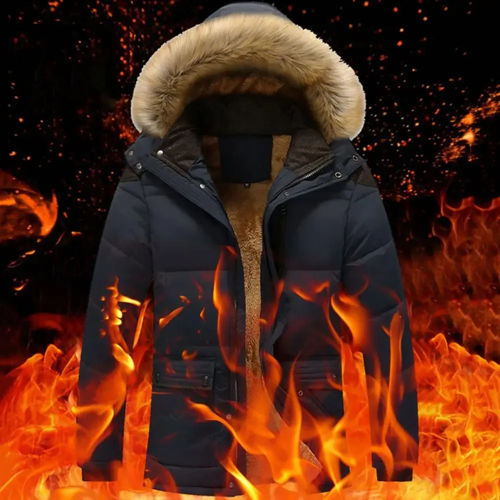 

Warm Coat Fine Workmanship parkas men Smooth Zipper Men Hoodie Jacket Coats Comfortable Winter Men Hoodie Jacket