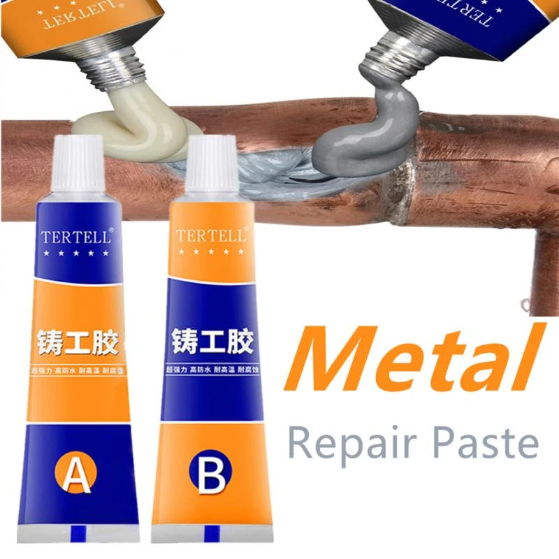 20/70/100g AB Glue Adhesive Gel Industrial Metal Repair Paste Casting Agent Tool Heat Resistance Cold Weld Repair Paste Glue Bolts Hardware