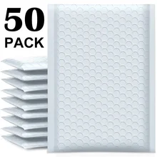 10-50Pcs 버블 봉투 흰색 폼 배송 가방 폴리 버블 메일러 패드 셀프 인감 포장 가방 11cm 15cm 23cm 도매