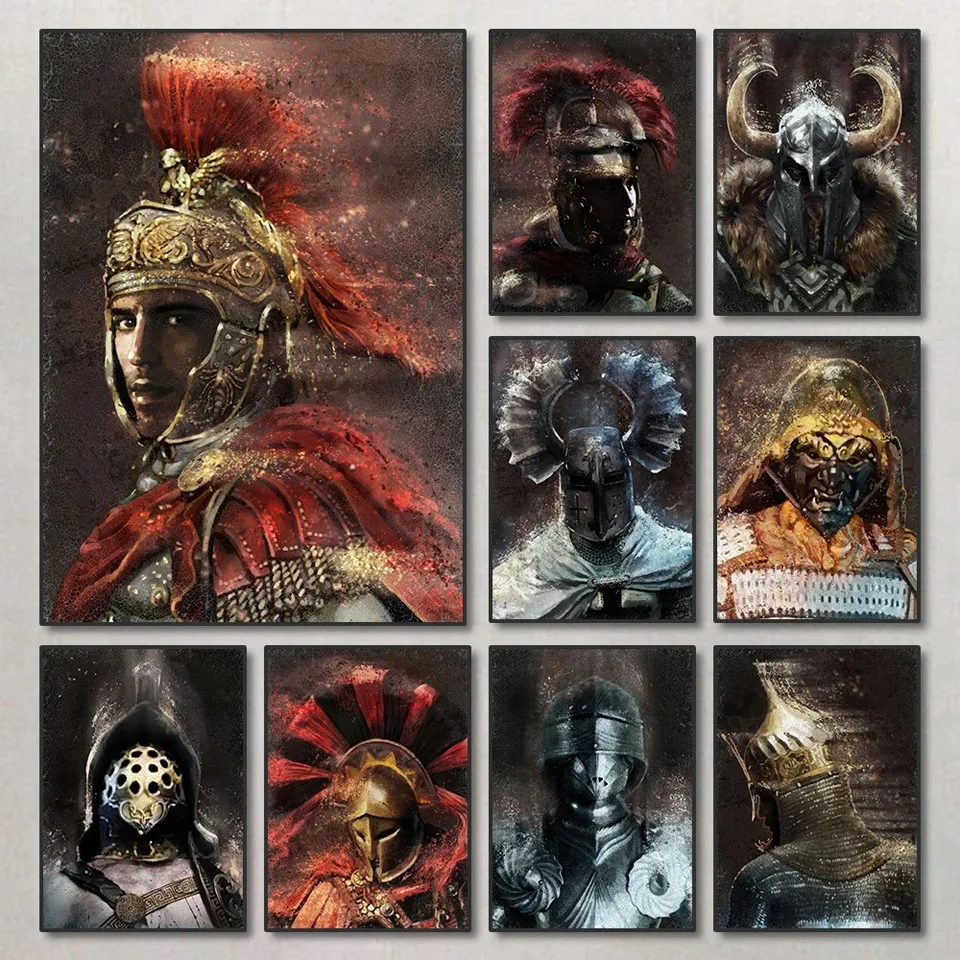 

Diy Full Square Round Diamond Painting Vintage European Ancient Warrior Armor Wall Picture Mosiac Cross Stitch Kits Home Decor