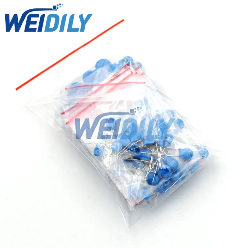 180PCS High Voltage Ceramic Capacitors Assortment Assorted Kit 18 ValuesX10pcs 1KV 2KV 3KV 22pf~22nf Capacitance Kit New