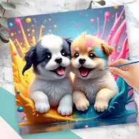 Momoart New Arrivals Drawing By Numbers Dog Animal DIY Painting By Number No Frame Paint Kit For Adults Decor For Home 1