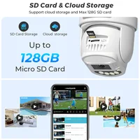 Caméra Wifi 8MP 4K PTZ double objectif avec double écran HD 10MP 5K Ai détection humaine suivi automatique caméra de Surveillance extérieure sans fil 5