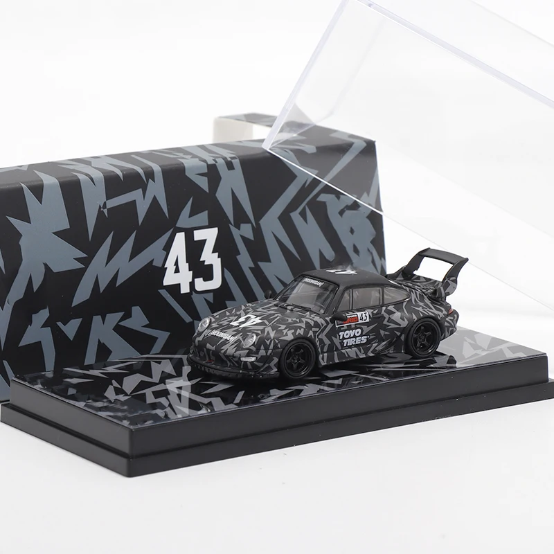 BSC 디코드 1:64 RWB 993 964 풀 카본 매트 블랙 시뮬레이션 합금 자동차 모델 컬렉션