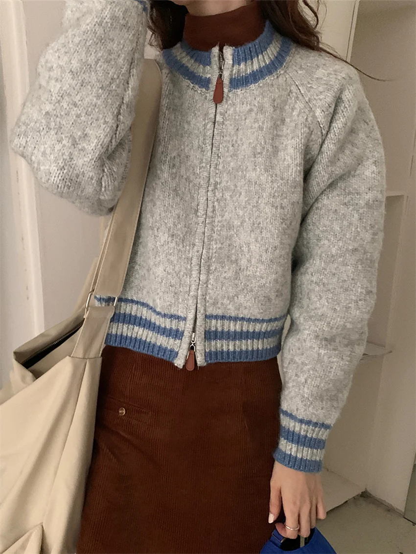 

Женское трикотажное пальто Alien Kitty, повседневный Свободный кардиган в стиле преппи, универсальный свитер, осень 2023