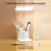 USB Rechargeable Table Lamp Learning Dormitory Bedroom Bedside LED Night Light Eye Protection 3 Levels Dimmable Touch Desk Lamp 3