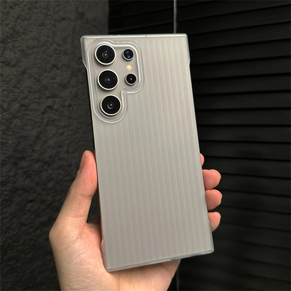 Ultra-Thin Frameless Transparent Matte Phone Case - Shockproof Hard Protection Cover