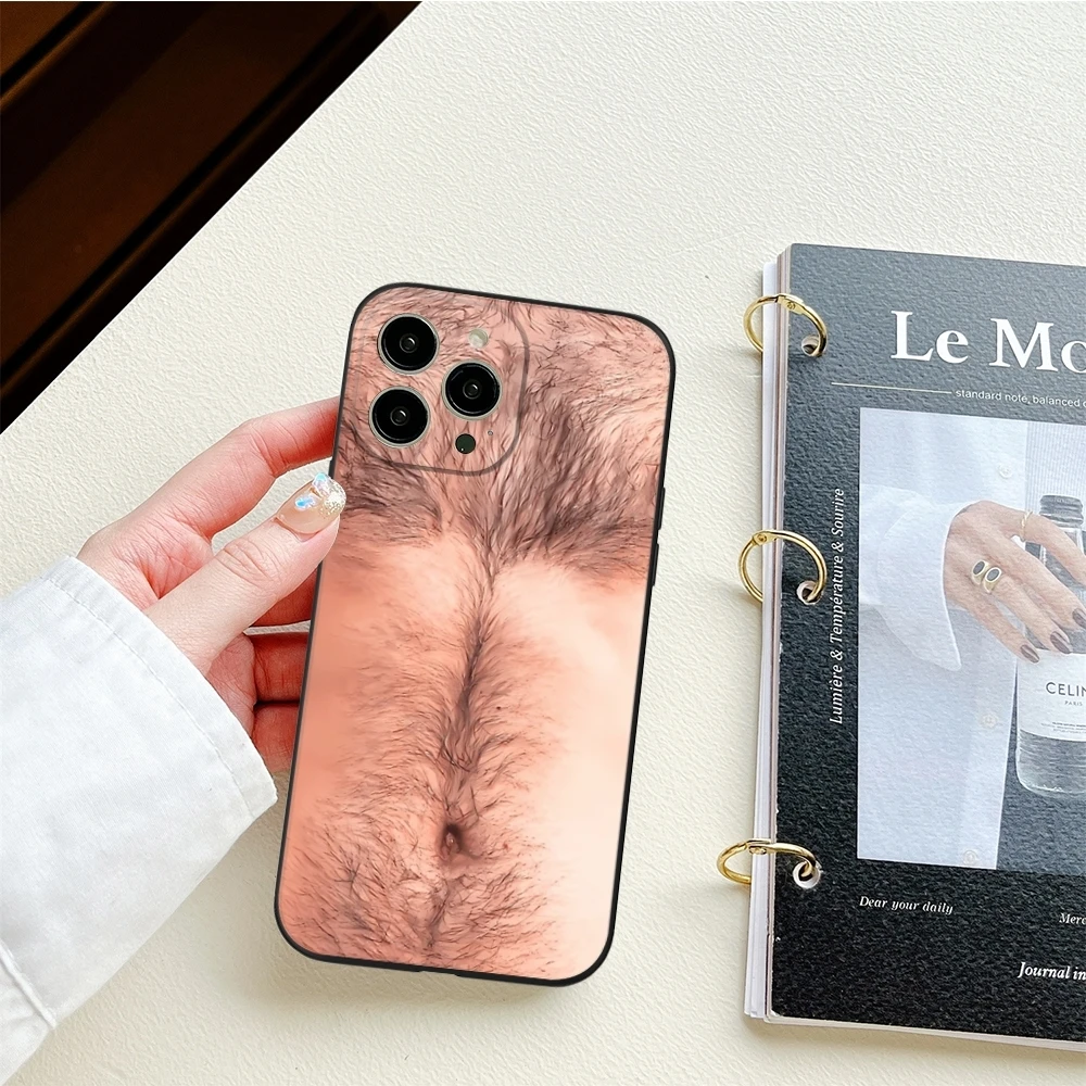 Hairy Chest Halloween Costume Dad Phone Case - Black Soft Cover