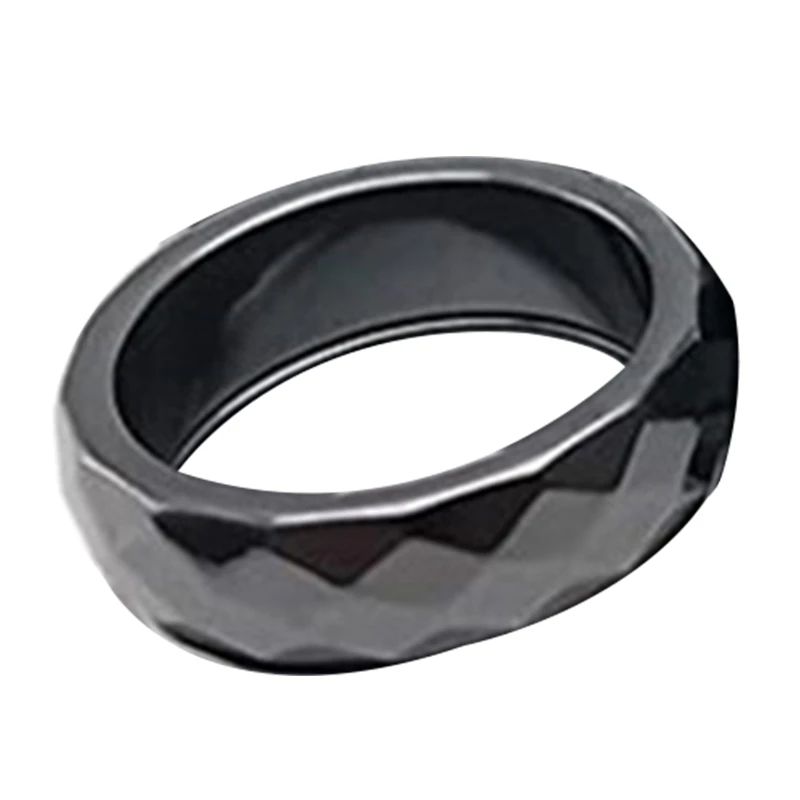 Anillos de hematita N58F para hombres y mujeres, banda de piedra de hematita magnética, anillo equilibrio de raíz de Chakra, de joyería, tamaño 6/7/8/9/10/11| | - AliExpress