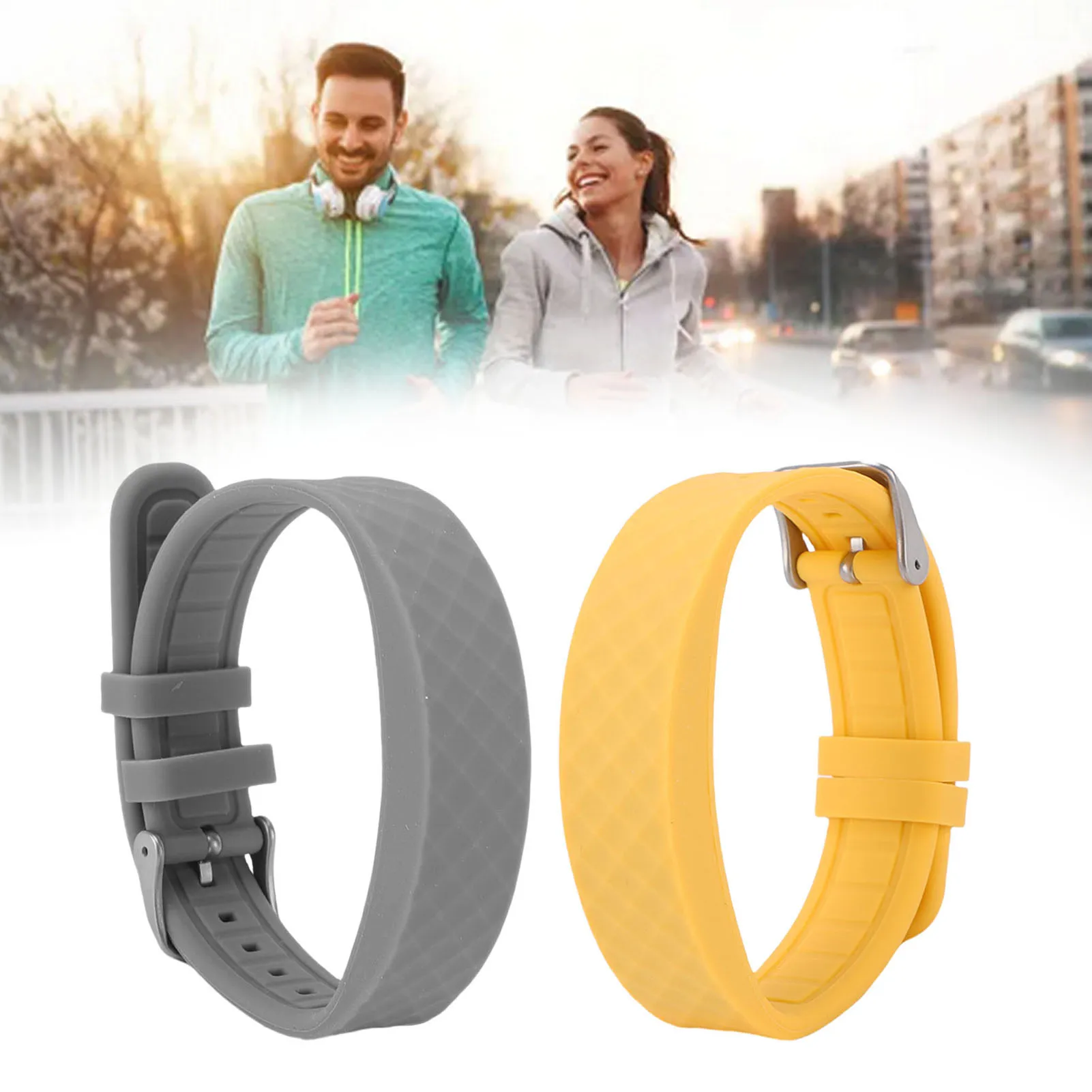 Enhanced Silicone Fitness Tracker with Vibration Alert and USB Rechargeability