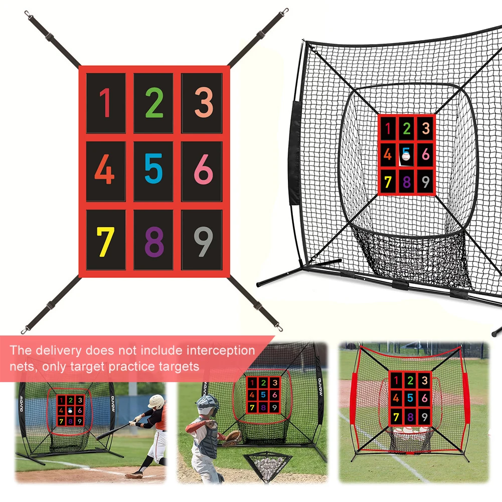 Portable Baseball and Softball Practice Net with Adjustable Strike Zone for Hitting, Pitching, and Catching
