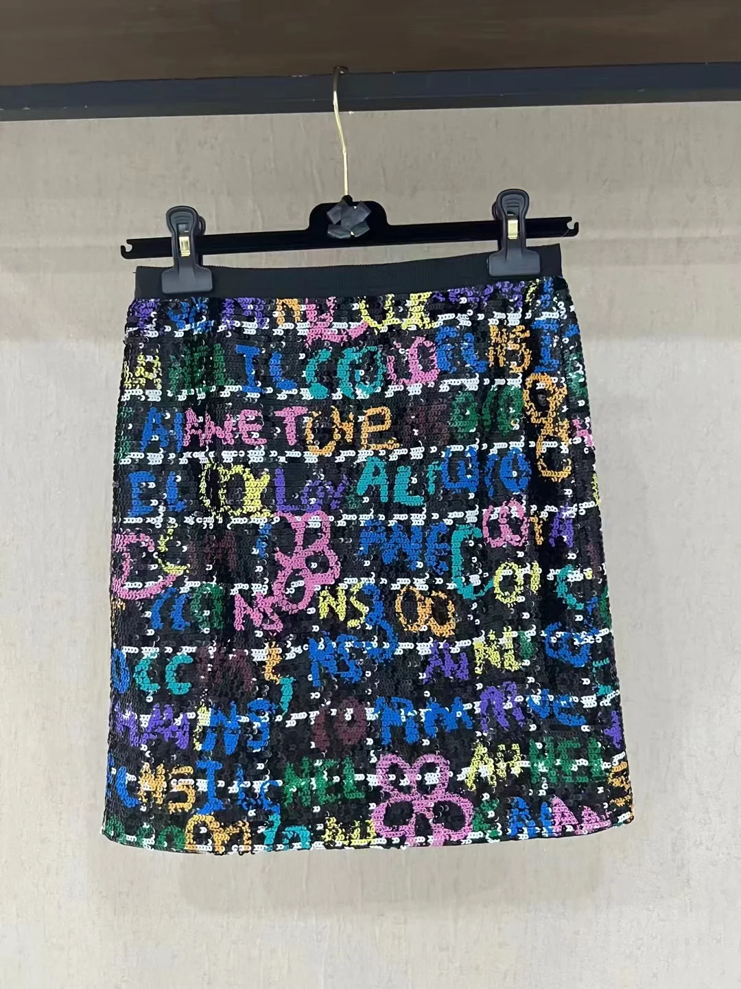 Carbon Grey Sequin Heifer Patched 2pcs Twisted Ribbed Casual Short Set