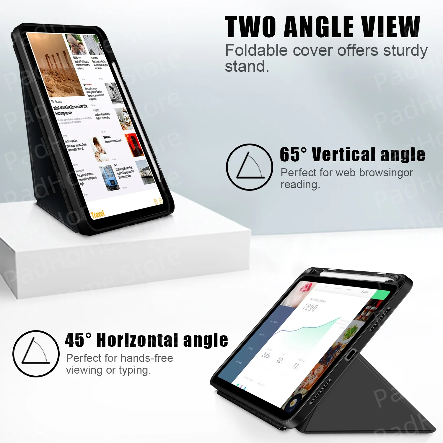 Magnetic Deformation Stand Tablet Case with Pencil Holder, iPad 10.9in 2022