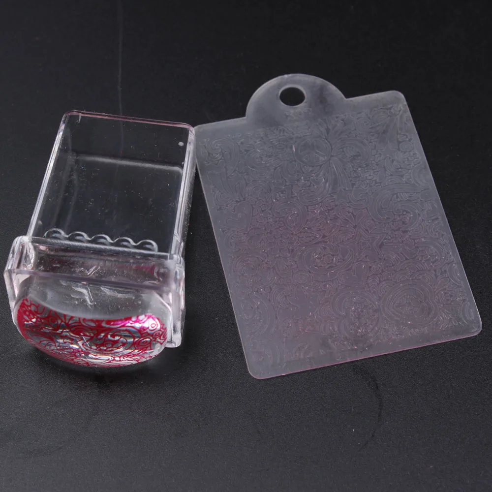 Description Picture 5 of itemSilicone/Rubber Nail Art Stamping Kit  Manicure Plate Stamp Nail Art Stamper Scraper Set for Transfer Stamp Plates Image Tools