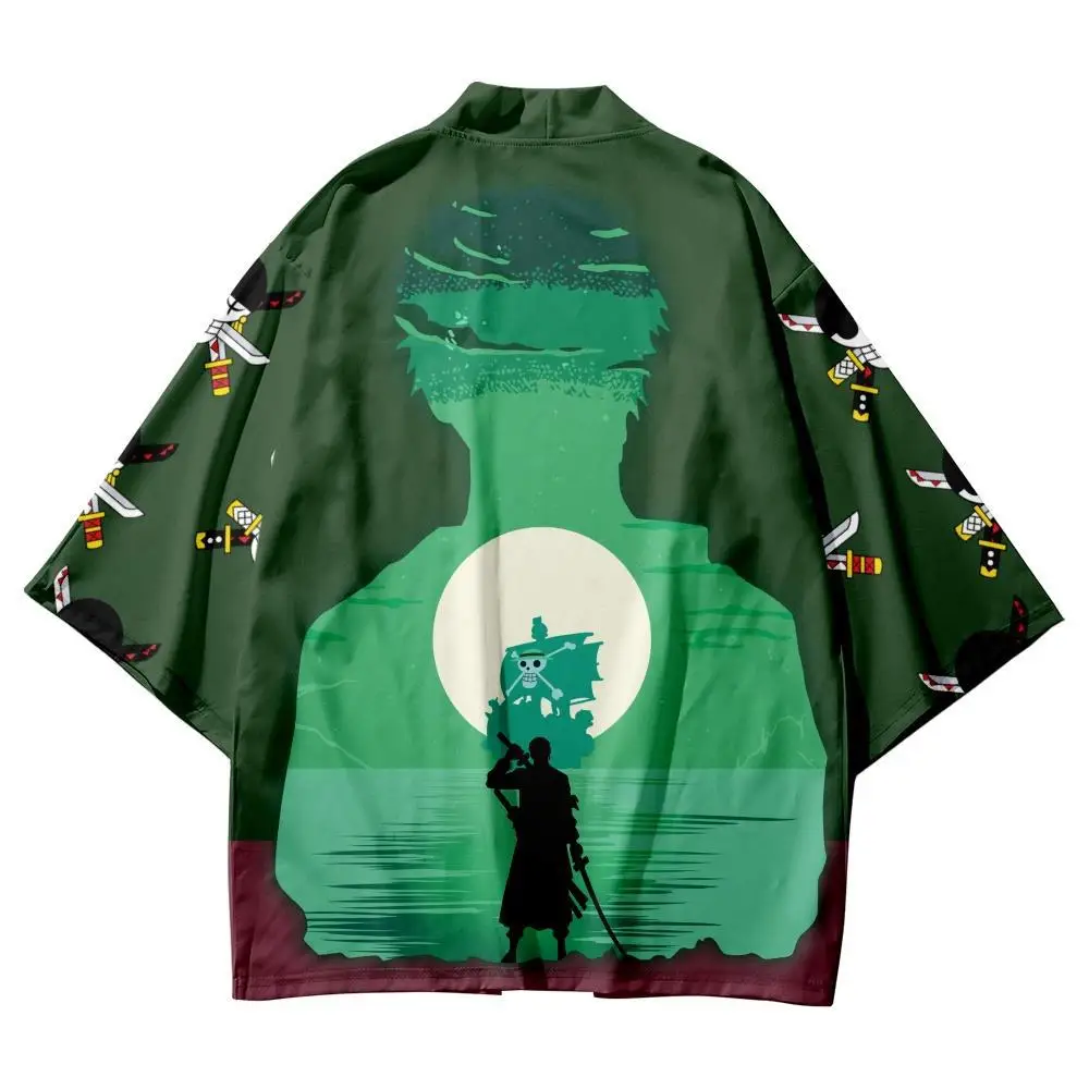 

Japanese Anime Print Kimono Summer Women Men Cosplay Haori Streetwear Cardigan Yukata Samurai Traditional Clothing