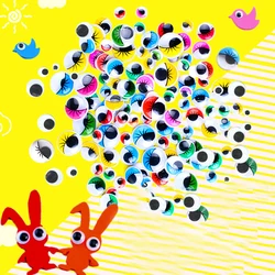Los materiales de bricolaje hechos a mano para niños incluyen pompones de Ojos de Google autoadhesivos, artesanía para niños