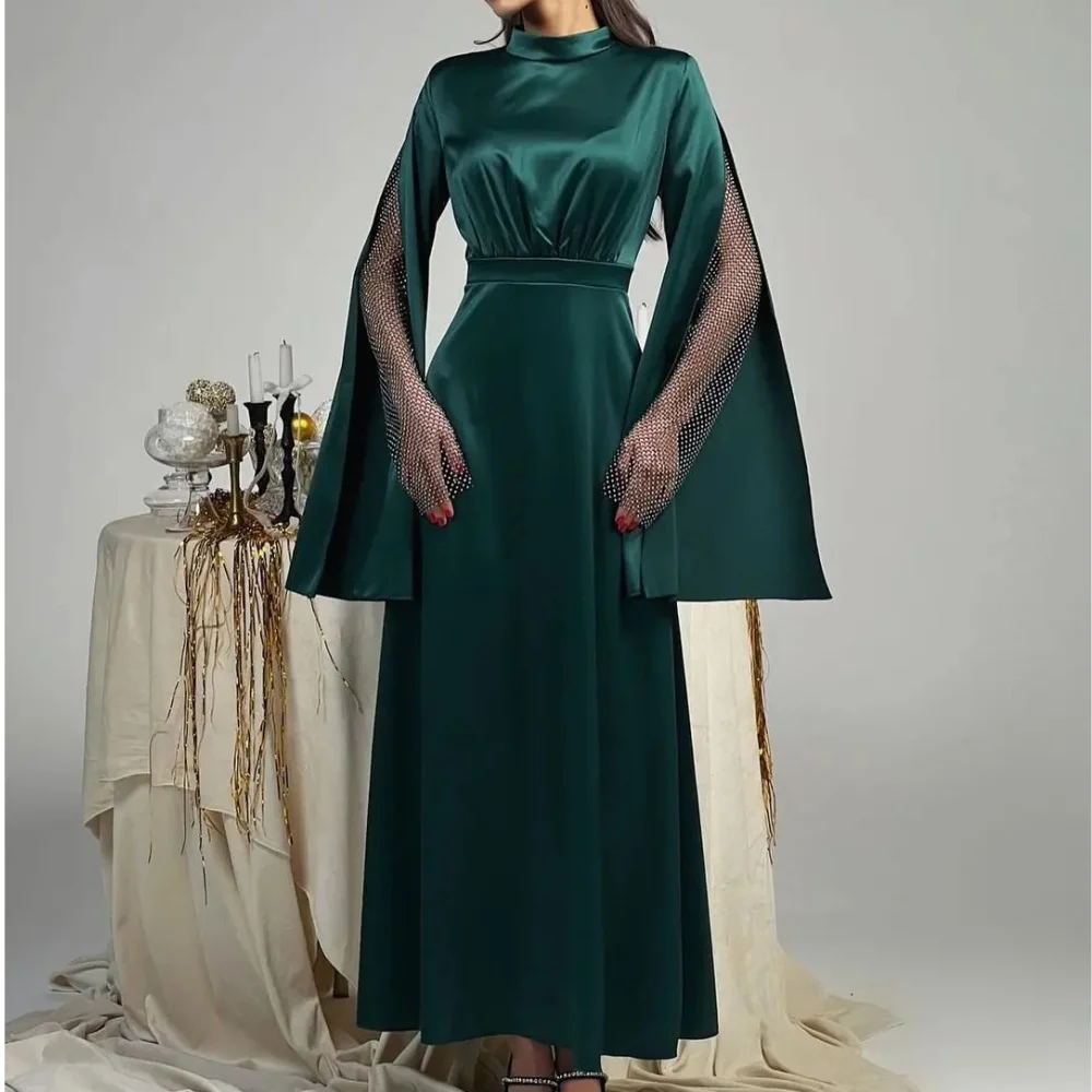 

Muloong High Ankle-Length Women Elegant And Pretty Luxury Prom Dress