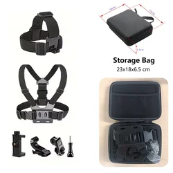 Enhanced Action Camera Kit: 6-Piece Set with Head and Chest Straps for Increased Stability and Versatility