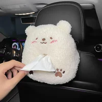 Car Tissue Box Cute Plush Animals Napkin Tissue Paper Holder Portable Drawer Box Car Seat Back Armrest Box Tissue Boxes Bag 1
