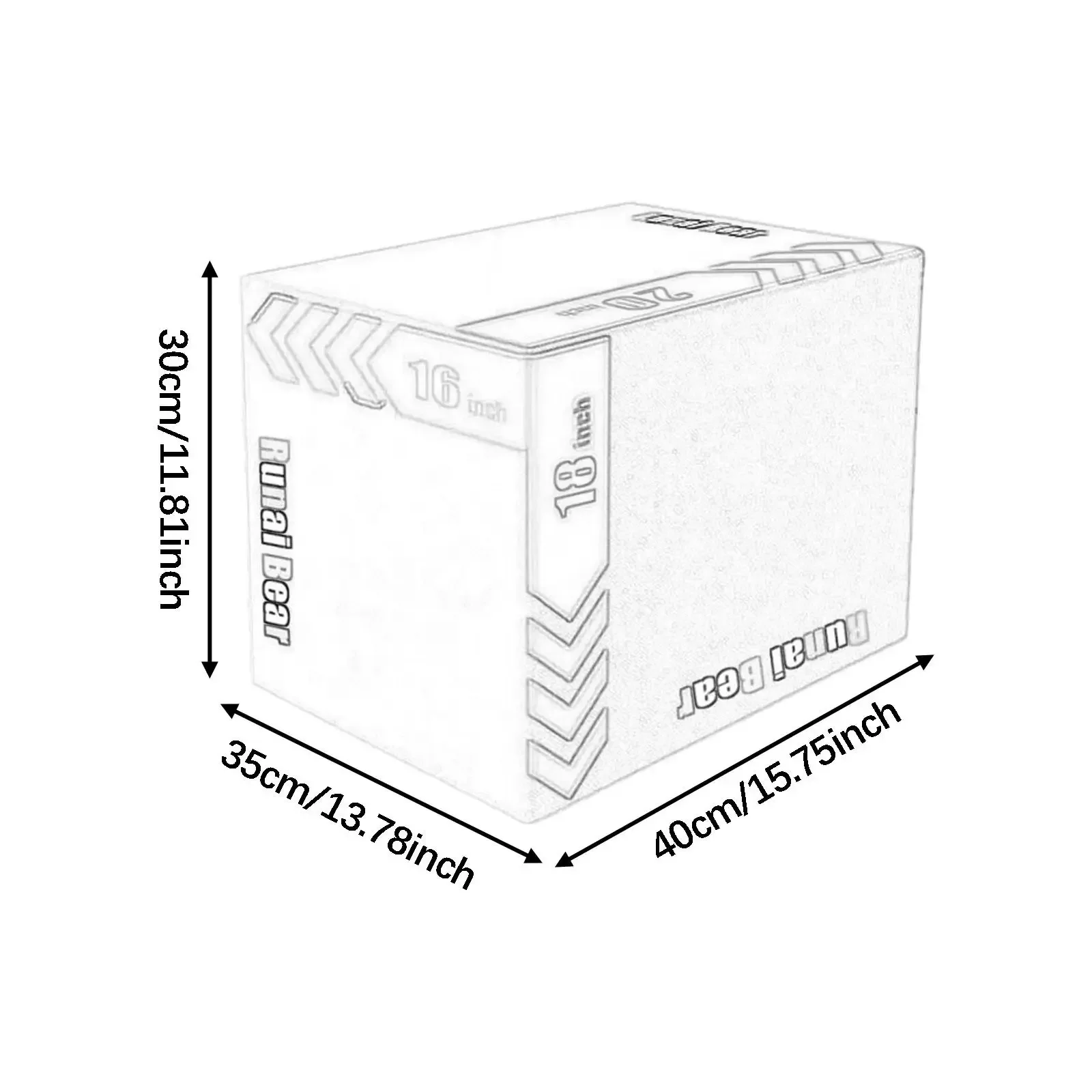 Plyometric Jump Box High Density Sweatproof Multifunctional Strength Training for Gym Conditioning Workout Home Exercise