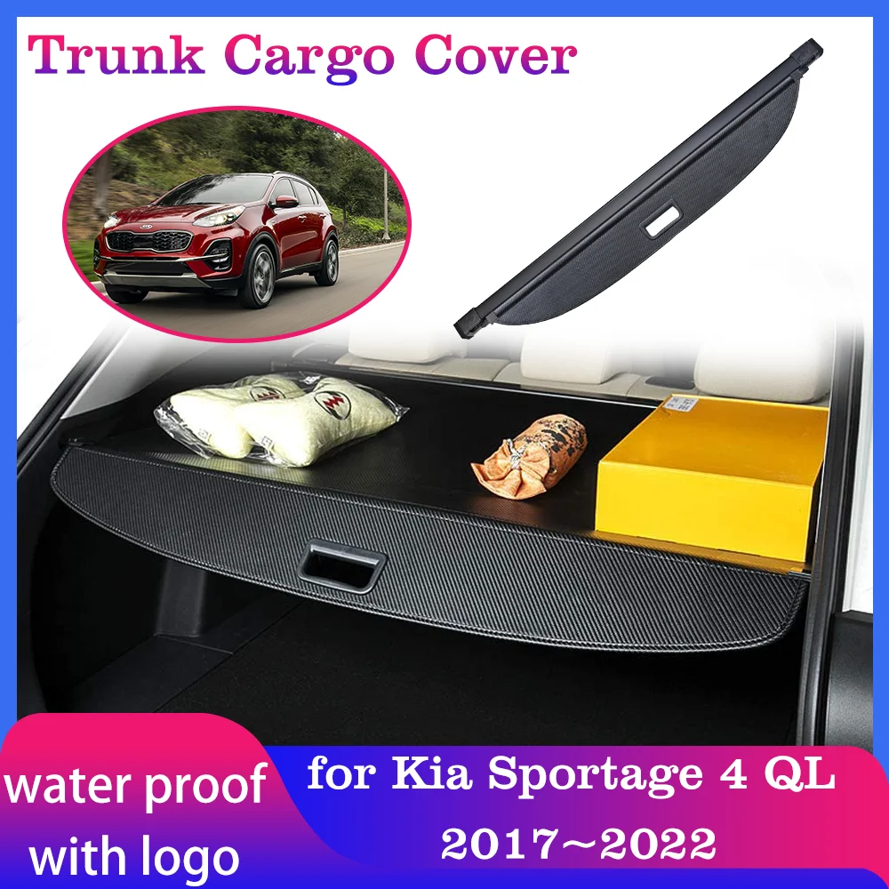 Car Trunk Cargo Cover Luggage Storage Boot Tray Mat Security Shielding Shade Accessories for Kia Sportage 4 QL GT-Line