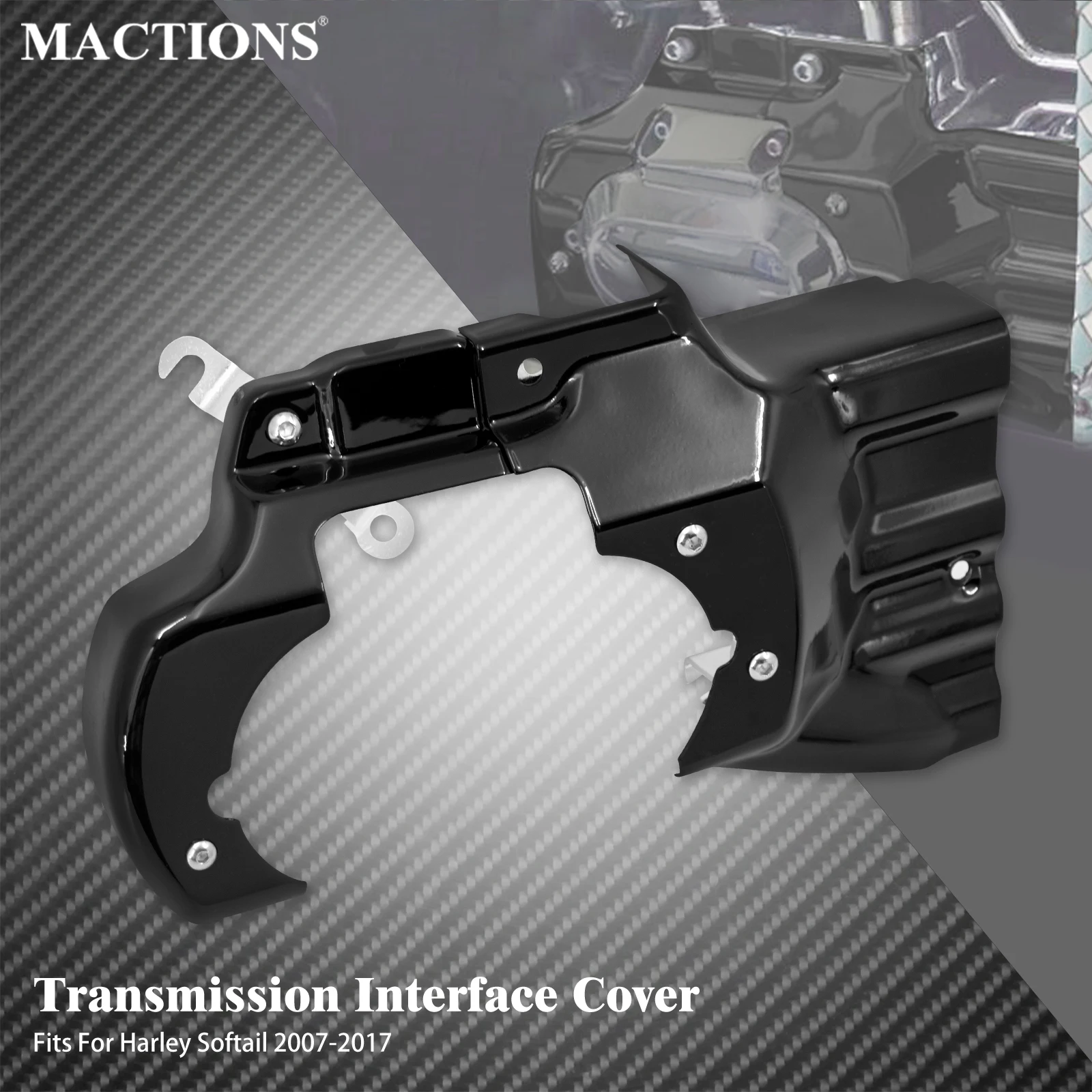 

Motorcycle Transmission Interface Cover Engine Cover For Harley Softail Slim FLS Fat Boy FLSTF Deluxe Standard FXST 2007-2017