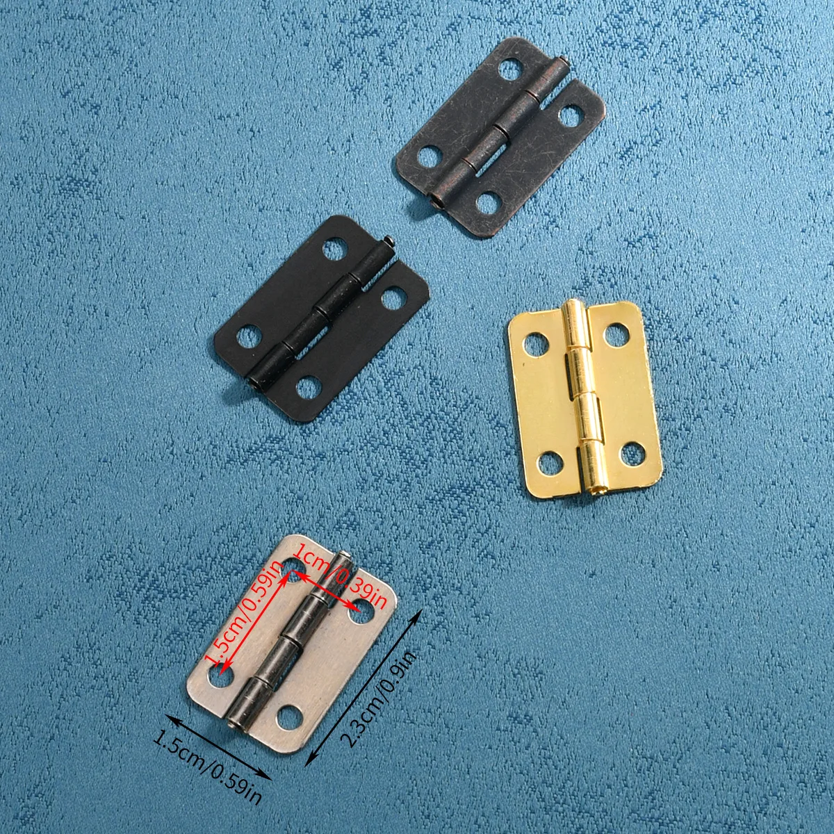 1 inch 22*15mm flat hinge wooden box gift box with tin and silver nickel-plated hinge.