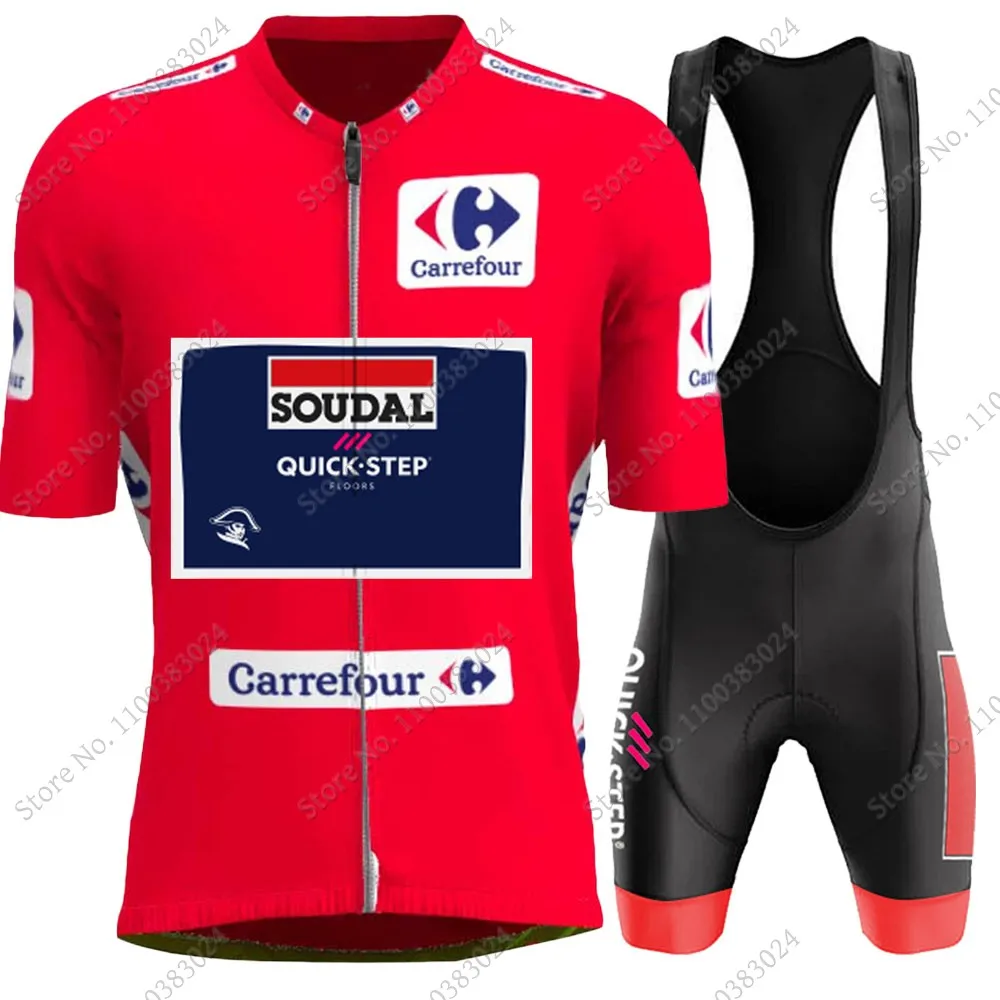 2023 Soudal Quick Step Team Spagna Tour Ciclismo Jersey Set Abbigliamento Corto Bici Da Strada Camicie Vestito Bicicletta Bavaglino Pantaloncini Mtb W