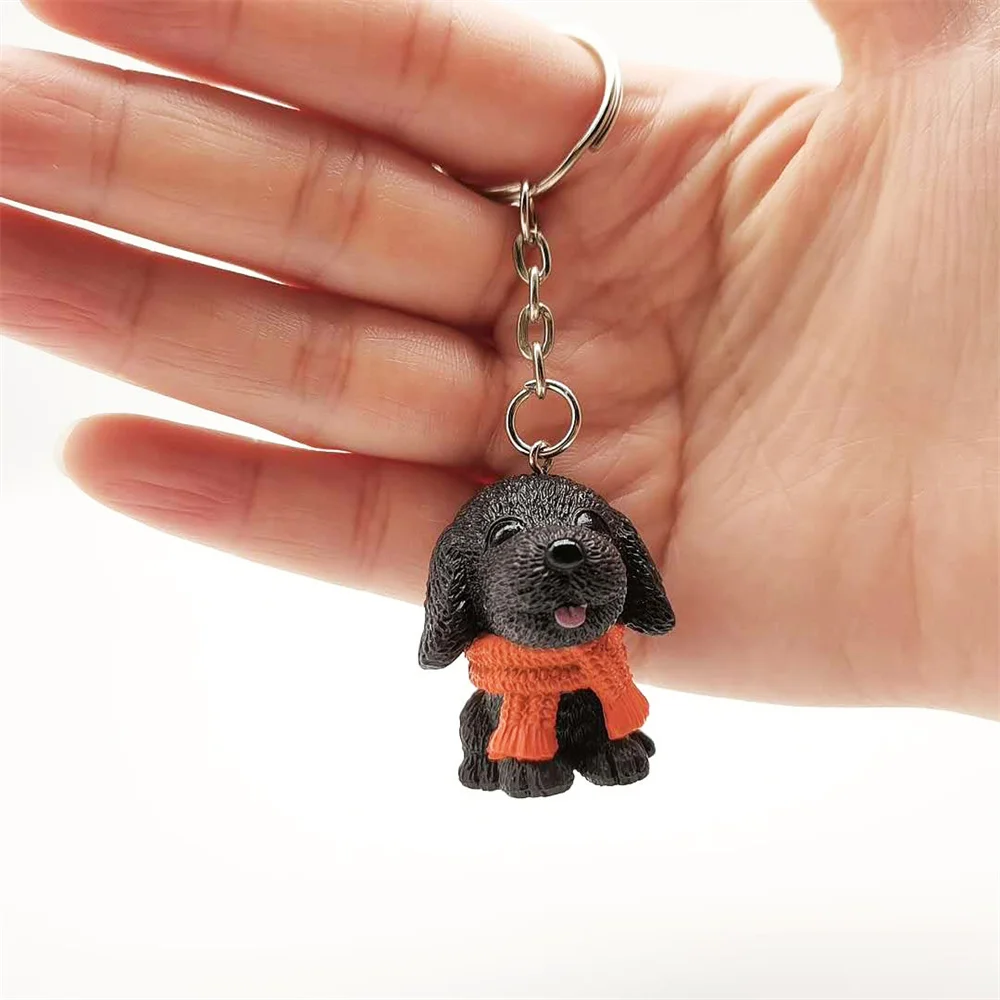 Portachiavi commemorativi per animali domestici adorabili Ciondolo artiglio per cani carino Portachiavi smaltato Schnauzer Bulldog pastore bianco per donna Uomo Regalo di compleanno  36