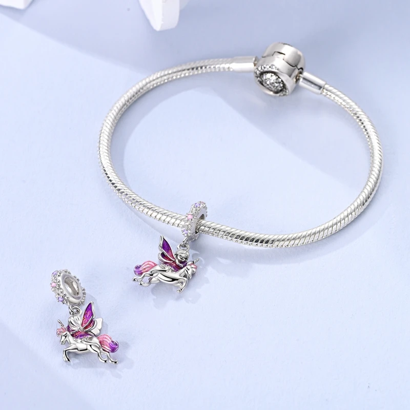 Charms aus 925er-Sterlingsilber, Herz, Katzenpfoten, Zähne, Fliege, Anhänger, Perlen, passend für Original-Armbänder, Charm-DIY-Schmuck, Geschenk für Frau – Detail 38
