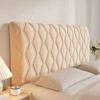 Housse de protection universelle en velours pour tête de lit, épaisse et douce, avec dossier anti-collision 4
