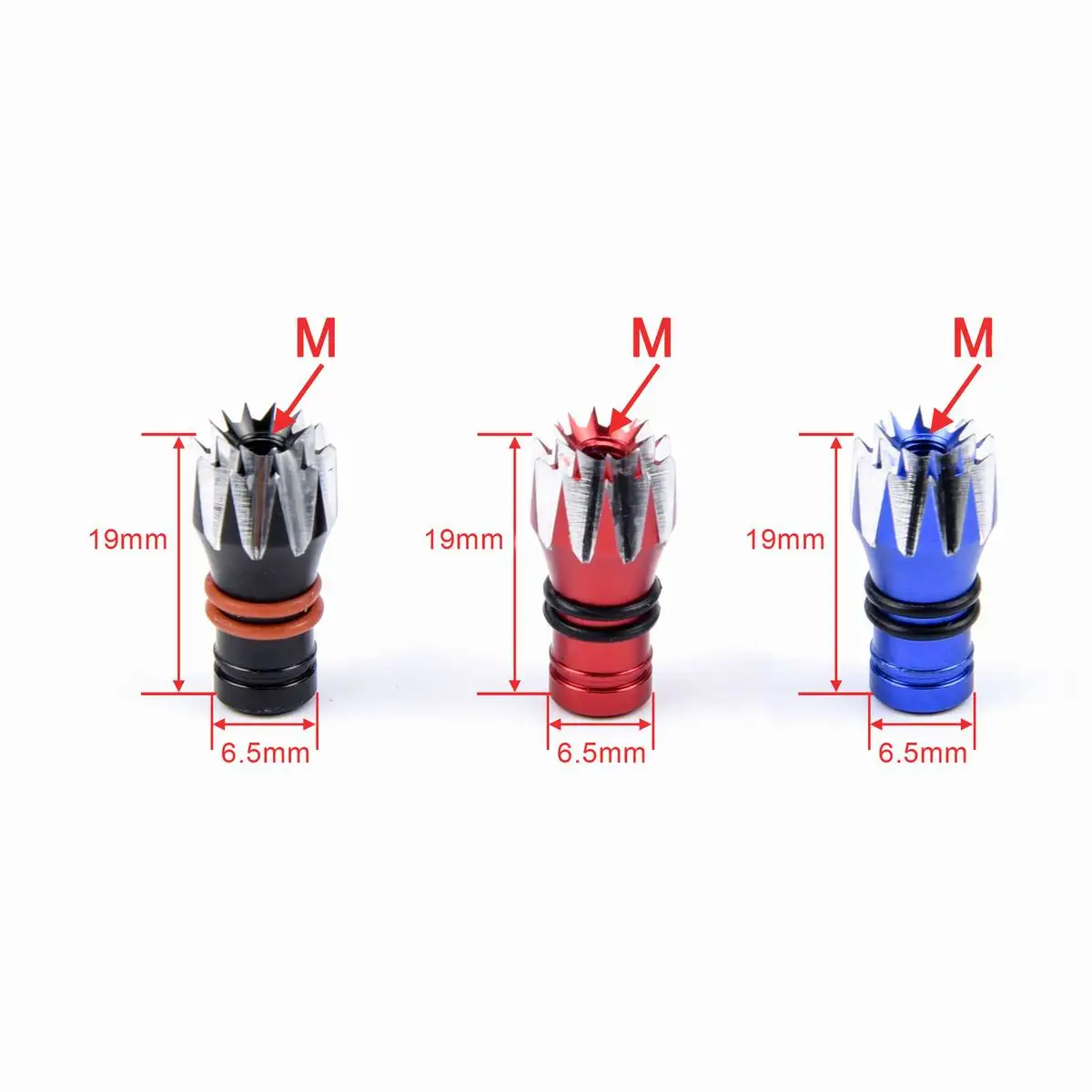 M2.5 M3 M4 Aluminum RC Transmitter Stick Ends Thumb Rocker Non-slip Head for X-lite Flysky FUTABA JR FrSky RadioLink WFLY — view 5
