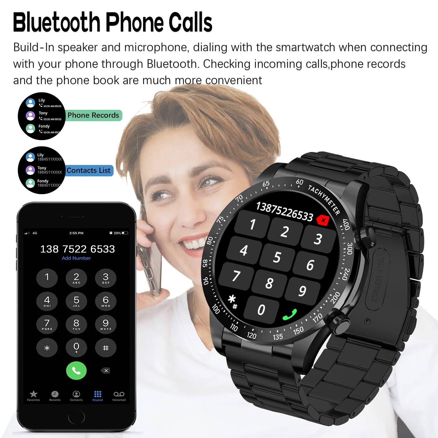 2026 Smart Watch Sleep Monitoring Bluetooth Call 1.43"inch AMOLED Retina HD Display Screen 466 Touch Screen Sports NFC Watch 5
