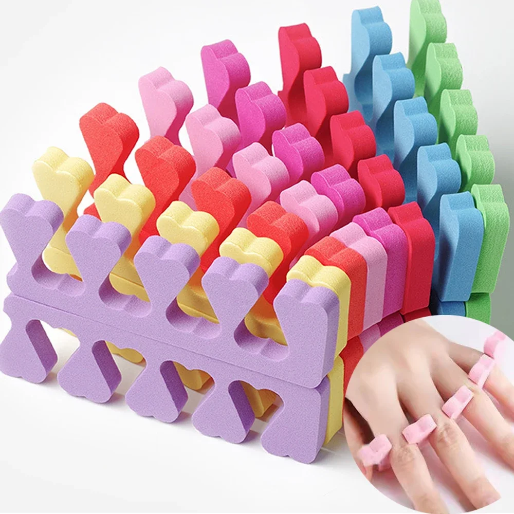 100PCS Nail Sponge Toe Finger Separator Nail Polish Separators Manicure Pedicure Art Tool Feet Care Soft Nails Beauty Tools