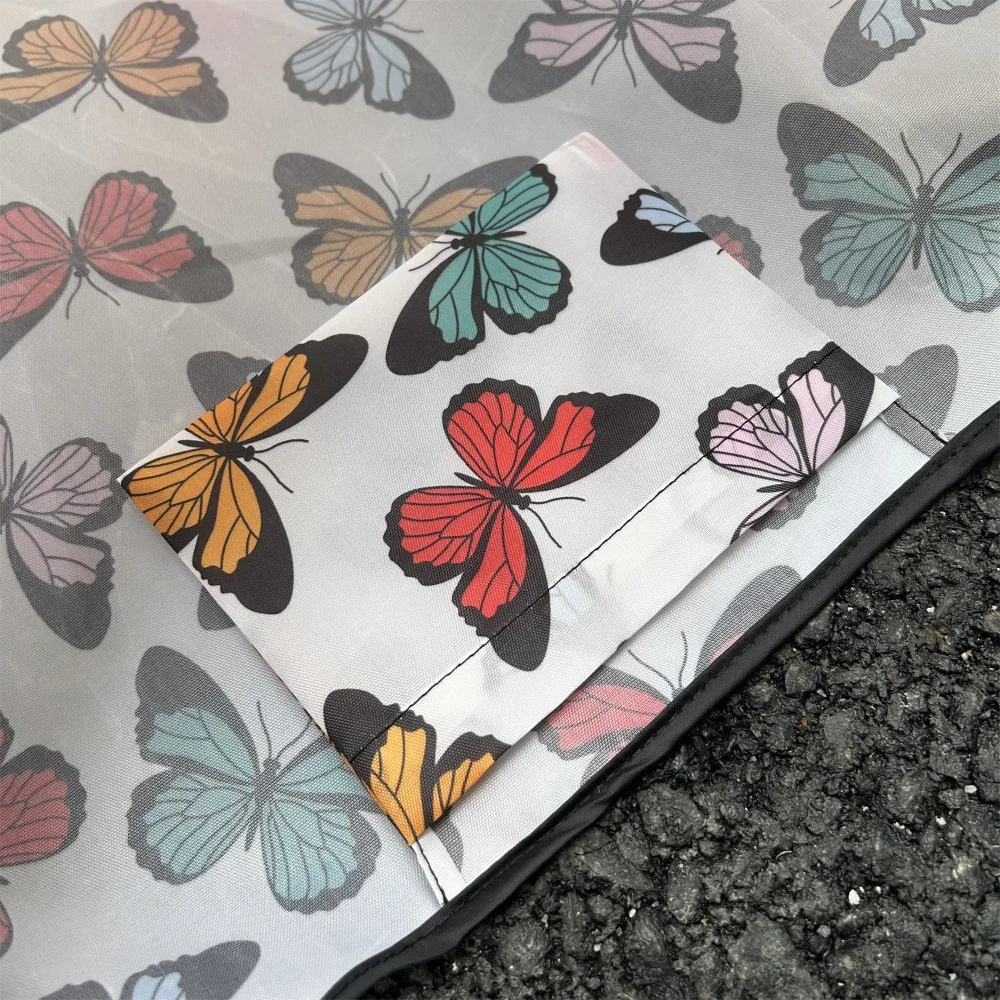 Borsa Tote con Stampa di Farfalle Colorate per Donne, Grande Borsa Riutilizzabile per la Spesa, Borsa a Tracolla Estetica e Carina per il Pendolarismo Quotidiano e i Viaggi - immagine 5