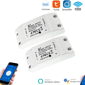 Universal Breaker Timer Smart Life APP รีโมทคอนโทรลไร้สายทํางานร่วมกับ Alexa Google Home DIY WiFi Smart Light Switch 1