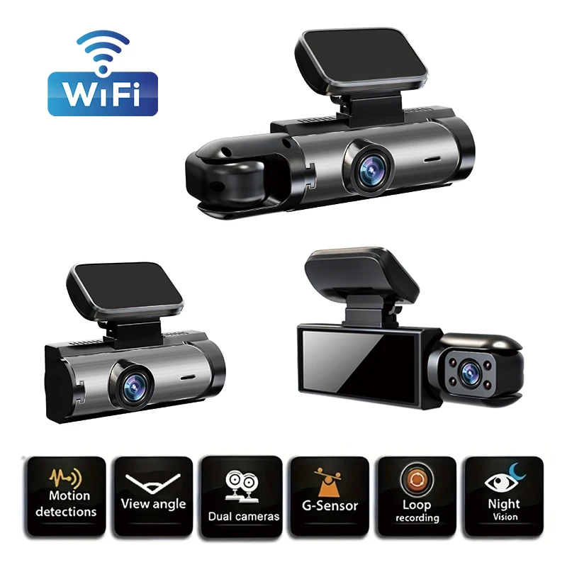 듀얼 렌즈 대시 캠 FHD 1920*1080P 자동차 DVR 대시 카메라 캐빈 Dashcam 차량 비디오 드라이브 레코더 인테리어 미니 Dvrs 블랙 박스