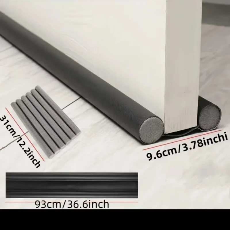 1pc Windproof Door Seal Strip Leather Keep Out Dust Insects Cold Air Insulate Soundproof Home