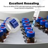 100 PCS 2Ml HPLC Vials 9-425 Lab Amber Vials With Write-On Spot And Graduations,Screw Cap Amber 4