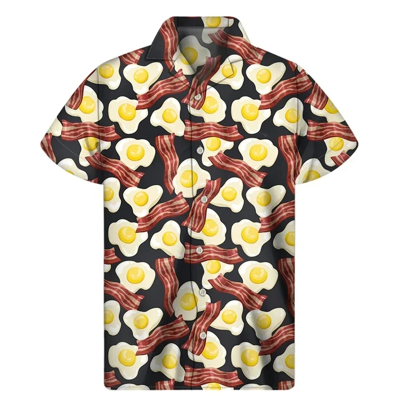 thumbnail image 1 of Camisa con botones y estampado divertido en 3D para hombre, camisas de playa hawaianas de manga corta de verano, camisa informal con botones, ropa, 1 of 4