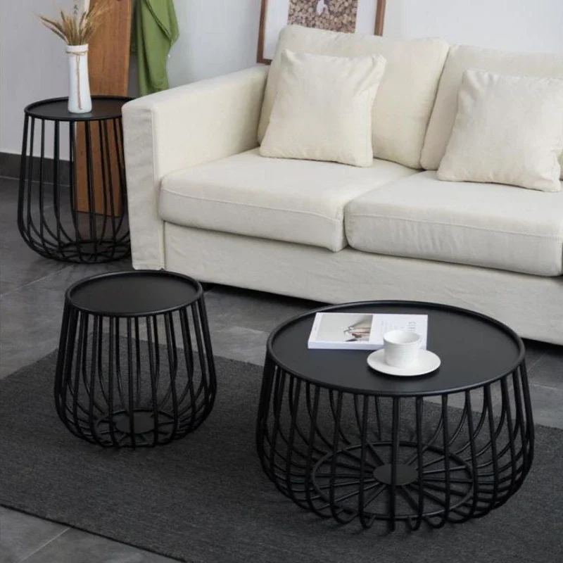 

Кофейный столик в нордическом стиле, простой современный маленький круглый столик для гостиной в стиле индастриал